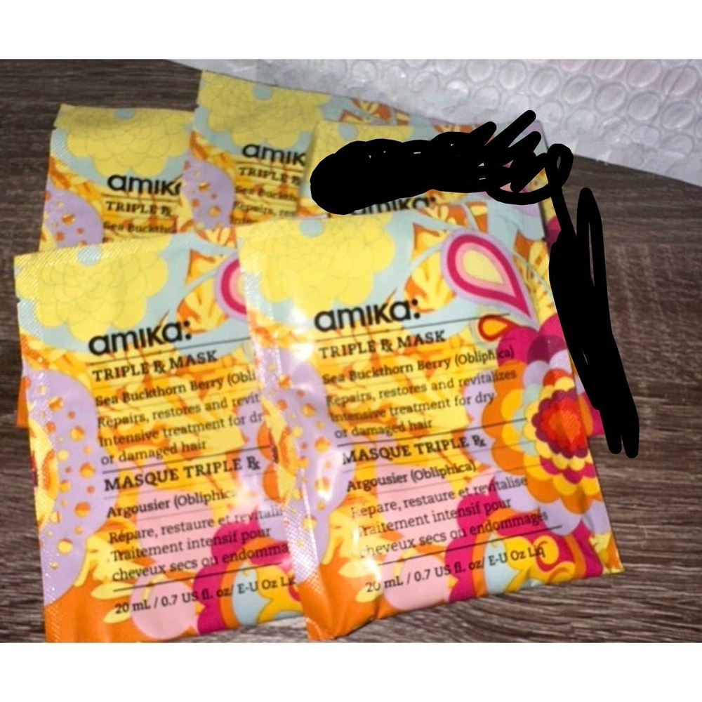 Amika TRIPLE MASK samples travel hair care